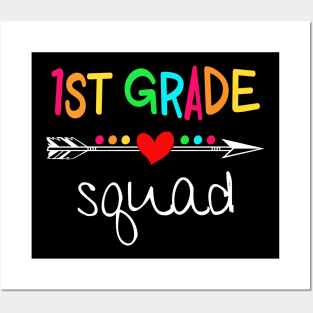 1st Grade Squad First Teacher Student Team Back To School Shirt Posters and Art